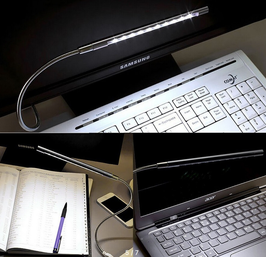 USB лампа подсветки клавиатуры, 10LED - фото 3 - id-p208335732