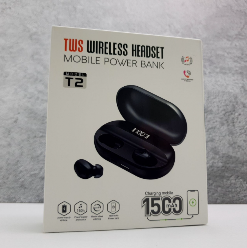 Беспроводные игровые наушники TWS T2 с зарядным кейсом Bluetooth 5.1 (функция Powerbank) - фото 7 - id-p208338371