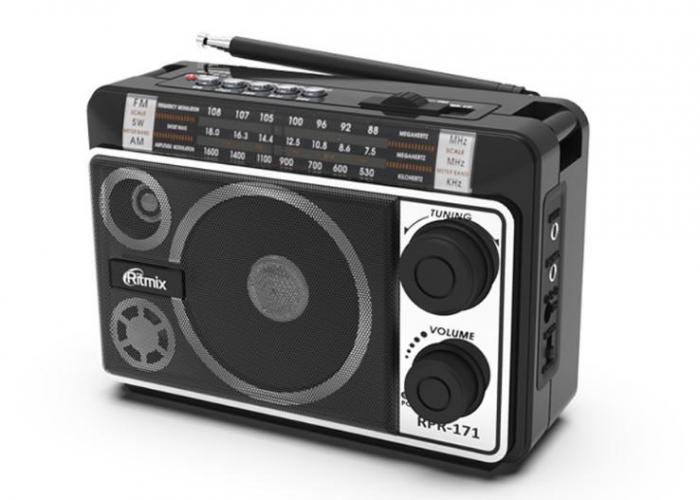 Радиоприемник портативный RITMIX VS24 мощный аналоговый приемник в ретро стиле FM радио колонка на батарейках