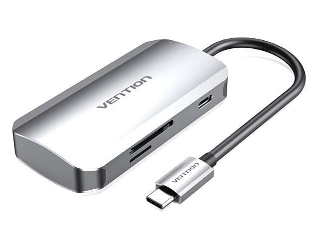 Хаб USB Vention USB-C - USB 3.0x3/SD/TF/PD TNHHB - фото 1 - id-p208308766