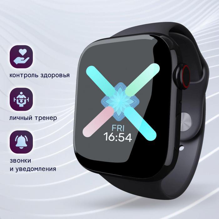 Часы женские наручные смарт умные электронные на руку для андроид и iphone сенсорные черные - фото 1 - id-p208313306