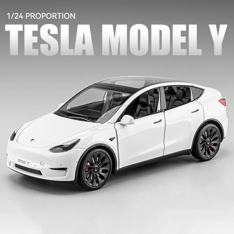 Машина металлическая 1:24 Tesla model Y - фото 1 - id-p208354395