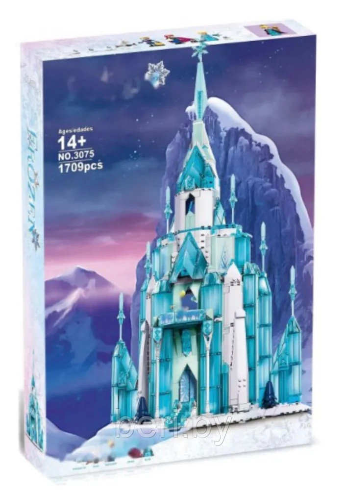 3075 Конструктор Frozen "Ледяной замок", 1709 деталей, аналог LEGO Disney Frozen 43197, серия Принцессы Дисней - фото 1 - id-p194497087