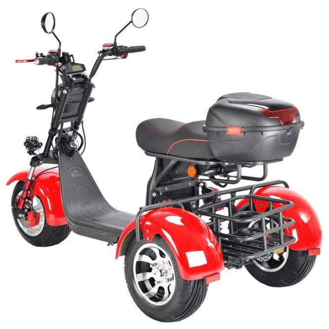 Электроскутер White Siberia CityCoco WS-Pro Trike 3000W 2023 20Ah (красный) - фото 4 - id-p173389351