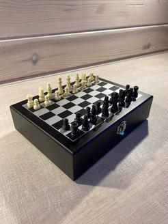 Подарочный набор с флягой, шахматами, трубкой и рюмками - фото 8 - id-p208356114