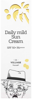 Крем солнцезащитный Village 11 Factory Daily mild Sun Cream SPF50 PA++++ - фото 2 - id-p208357891