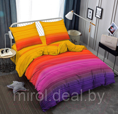 Комплект постельного белья Amore Mio Мако-сатин Spectrum Микрофибра 1.5сп / 21490 - фото 2 - id-p208358706