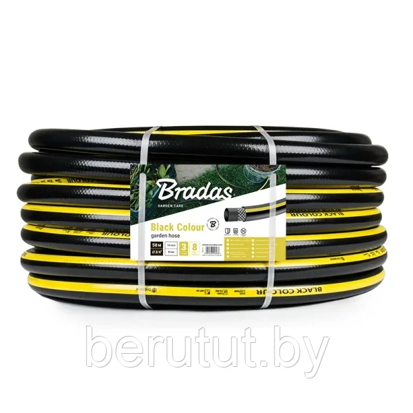 Шланг для полива 20 м BRADAS Black Colour диаметр 5/8" - фото 4 - id-p208359473