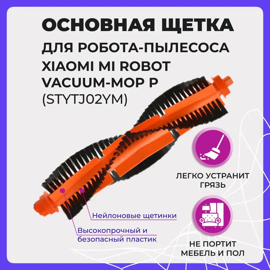 Основная щетка для робота-пылесоса Xiaomi Mi Robot Vacuum-Mop P (STYTJ02YM) 558042