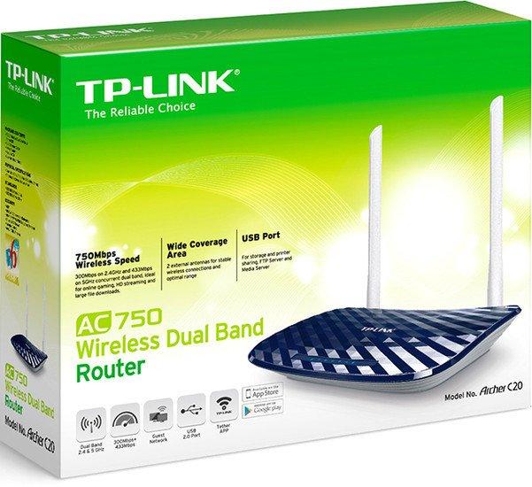 Беспроводной маршрутизатор TP-Link Archer C20 - фото 4 - id-p208366671