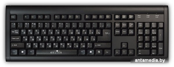 Клавиатура Oklick 120 M Standard Keyboard Black - фото 1 - id-p208367794