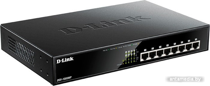 Коммутатор D-Link DGS-1008MP/B1A - фото 3 - id-p208366762