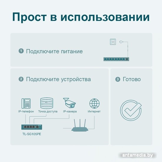 Коммутатор TP-Link TL-SG105PE - фото 5 - id-p208366791