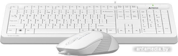 Клавиатура + мышь A4Tech Fstyler F1010 (белый/серый) - фото 2 - id-p208368071