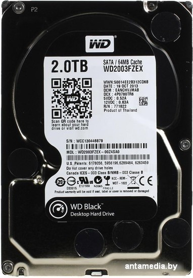 Жесткий диск WD Black 2TB (WD2003FZEX) - фото 1 - id-p208368627