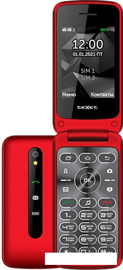 Мобильный телефон TeXet TM-408 (красный) - фото 1 - id-p208371823