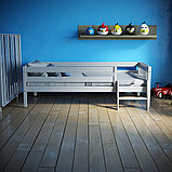 Кровать односпальная с бортиком и лестницей Эрни 80х180, фото 5