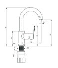 Смеситель для умывальника Deante Arnika Titanium, титан, фото 2