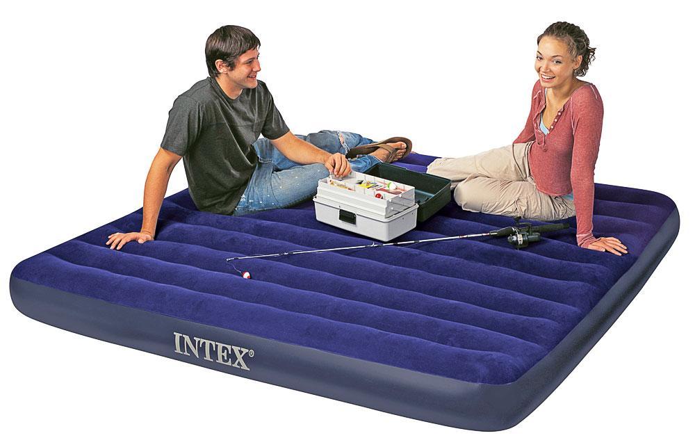 Матрас надувной INTEX (с ручным насосом, двумя надувными подушками),64765 - фото 1 - id-p208384197