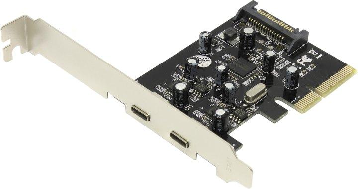 Контроллер Orient AM-31U2PE-2С PCI-Ex4 USB3.1-C 2 port-ext - фото 1 - id-p208384871