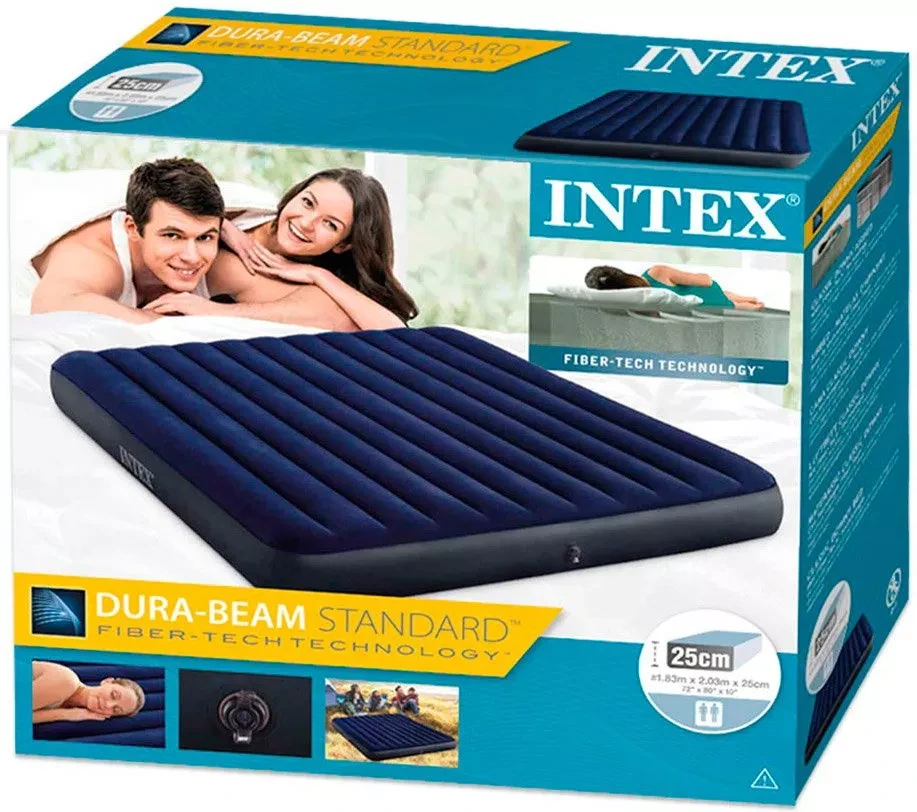 Надувной матрас Intex Classic Downy 64755 (183*203*25см) - фото 2 - id-p162500915