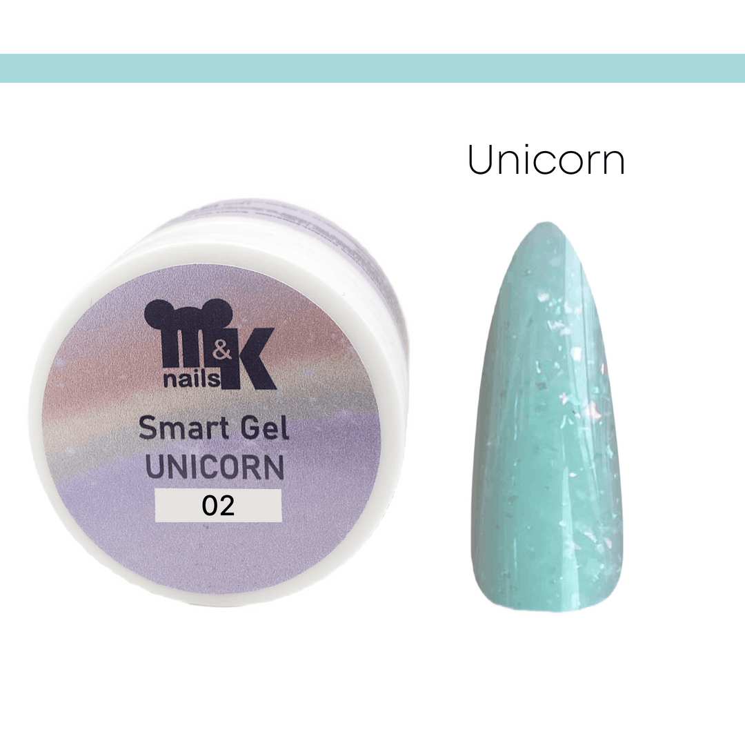 M&K Гель Smart Unicorn для наращивания с паталью #02 15мл