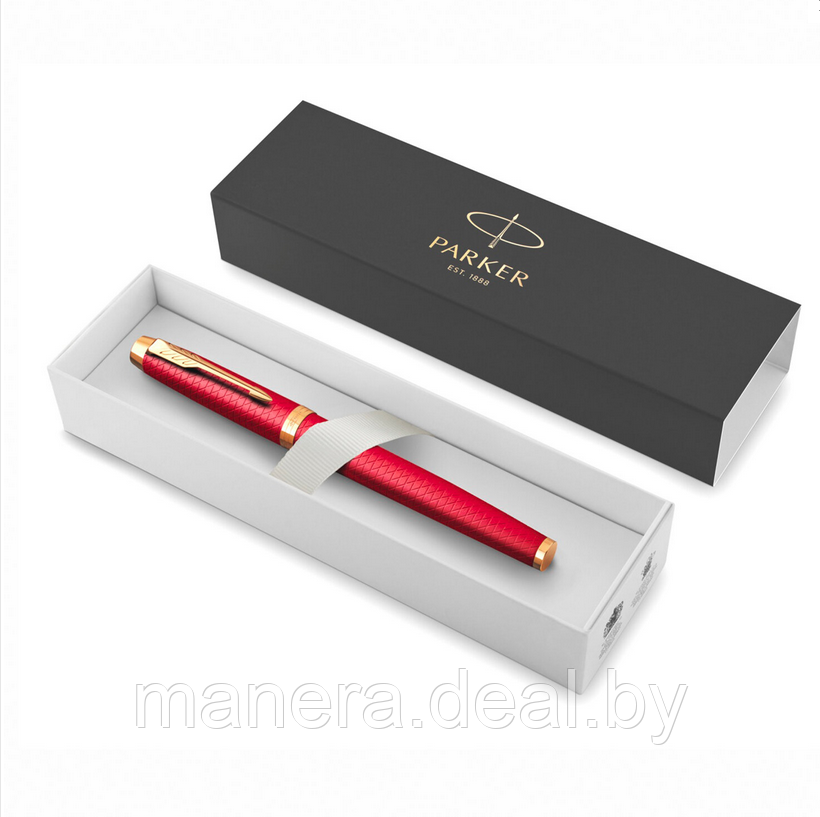Ручка-роллер PARKER IM Premium Red GT, черные чернила - фото 2 - id-p137044607