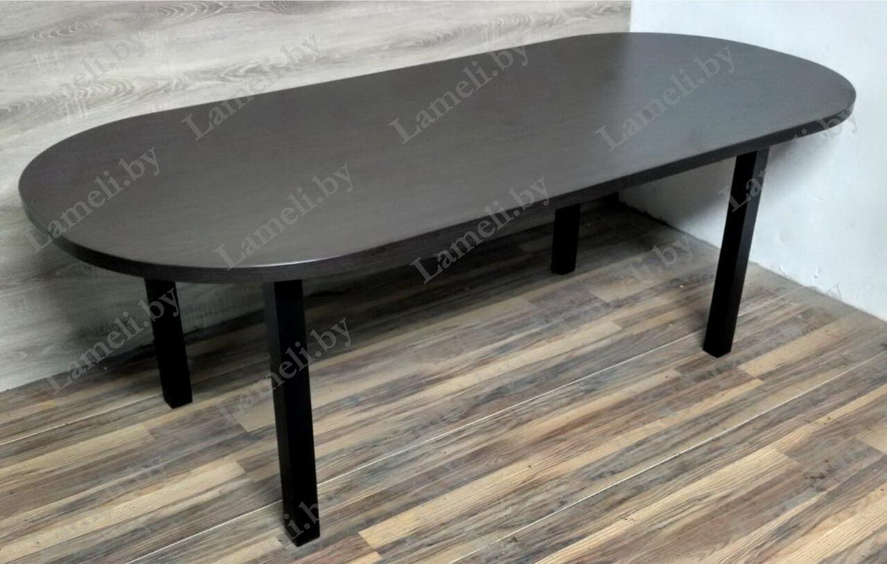 Стол обеденный на металлокаркасе серии "Н" из постформинга, массива дуба или ЛДСП с выбором размера и цвета - фото 6 - id-p208248529