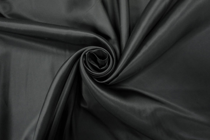Ткань подкладочная (вискоза) цвет черный, фото 2
