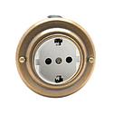 PETRUCCI розетка с заземлением белая "бронза", фото 2