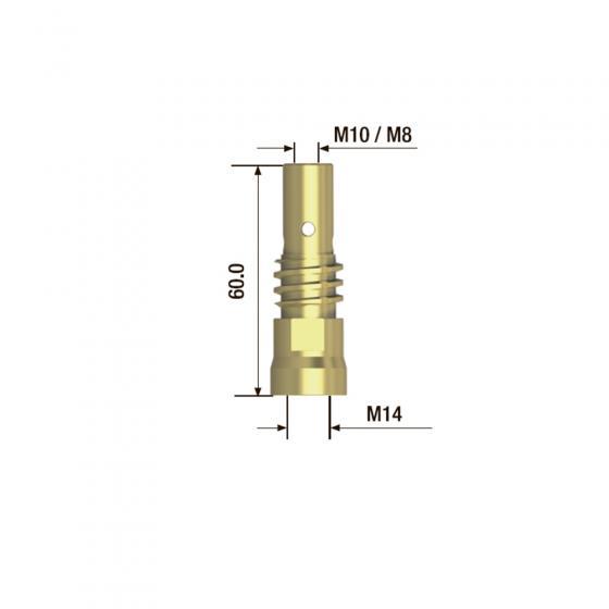 Адаптер контактного наконечника Fubag M8х65 мм (5 шт.) [FB.TA.M8.65] - фото 1 - id-p208400919