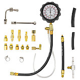 Тестер давления топлива Forsage F-919G1A в комплекте с резьб. адаптерами переходниками 20пр.(0-10Bar), в кейсе, фото 3