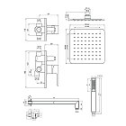 Душевая система скрытого монтажа Deante Anemon хром, фото 2