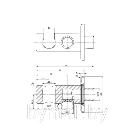 Душевая система скрытого монтажа Deante Hiacynt хром - фото 2 - id-p208407363