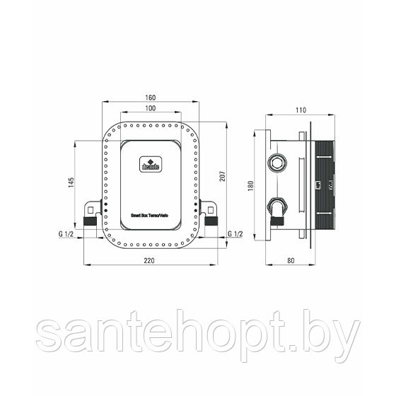 Душевая система скрытого монтажа Deante Hiacynt хром - фото 5 - id-p208407363