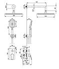 Душевая система скрытого монтажа Deante Jasmin Nero, черный, фото 2