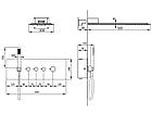 Душевая система скрытого монтажа с термостатическим смесителем Deante Slim Line, хром, фото 2