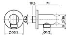 Душевая система скрытого монтажа термостатическая 2-х функциональная круглая Armatura, хром, фото 8