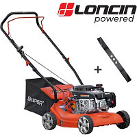 Газонокосилка бензиновая SKIPER GW401 (40 см, ручной, Loncin 3,5 лс, пласт дека, травосб.45 л, +НОЖ)