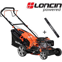 Газонокосилка бензиновая SKIPER GW461S (46 см, самох, Loncin 4лс, мульч, стал.дека, тр-сб.60 л,+НОЖ)