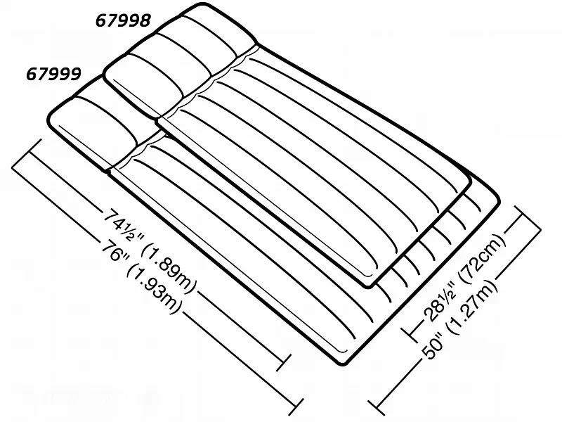 Надувной туристический матрас Intex 67998 "Camping Mats" 72x189x20 см - фото 4 - id-p162498576