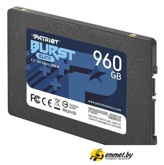 SSD Patriot Burst Elite 960GB PBE960GS25SSDR - фото 3 - id-p208442861
