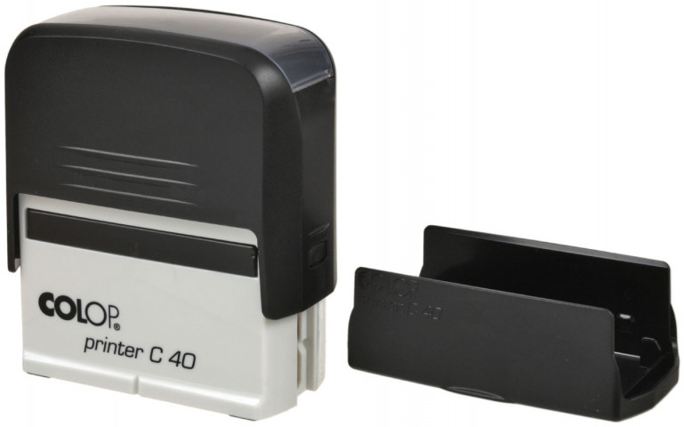 Автоматическая оснастка Colop C40 для клише штампа 23*59 мм, корпус черный, с крышкой (Compact С40) - фото 1 - id-p208361576