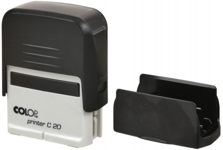 Автоматическая оснастка Colop C20 для клише штампа 14*38 мм, корпус черный, с крышкой (Compact С20) - фото 1 - id-p208361577
