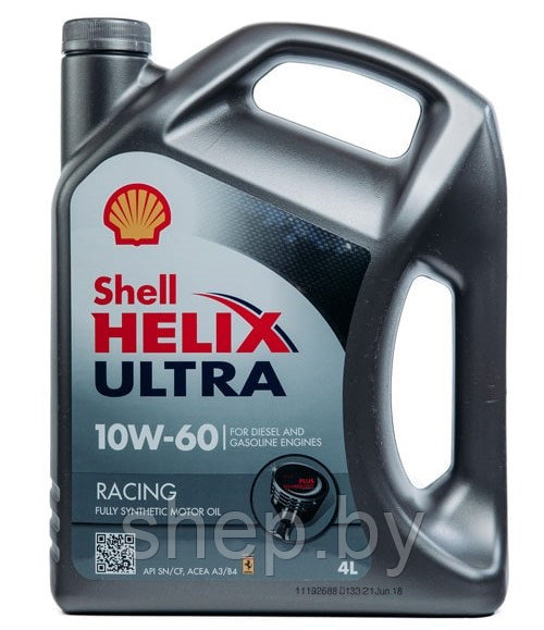 Моторное масло SHELL HELIX ULTRA Racing 10W-60 4L - фото 1 - id-p208444534