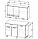Кухонный гарнитур КГ-4 Белый/Дуб Сонома (1.2 метра), фото 3