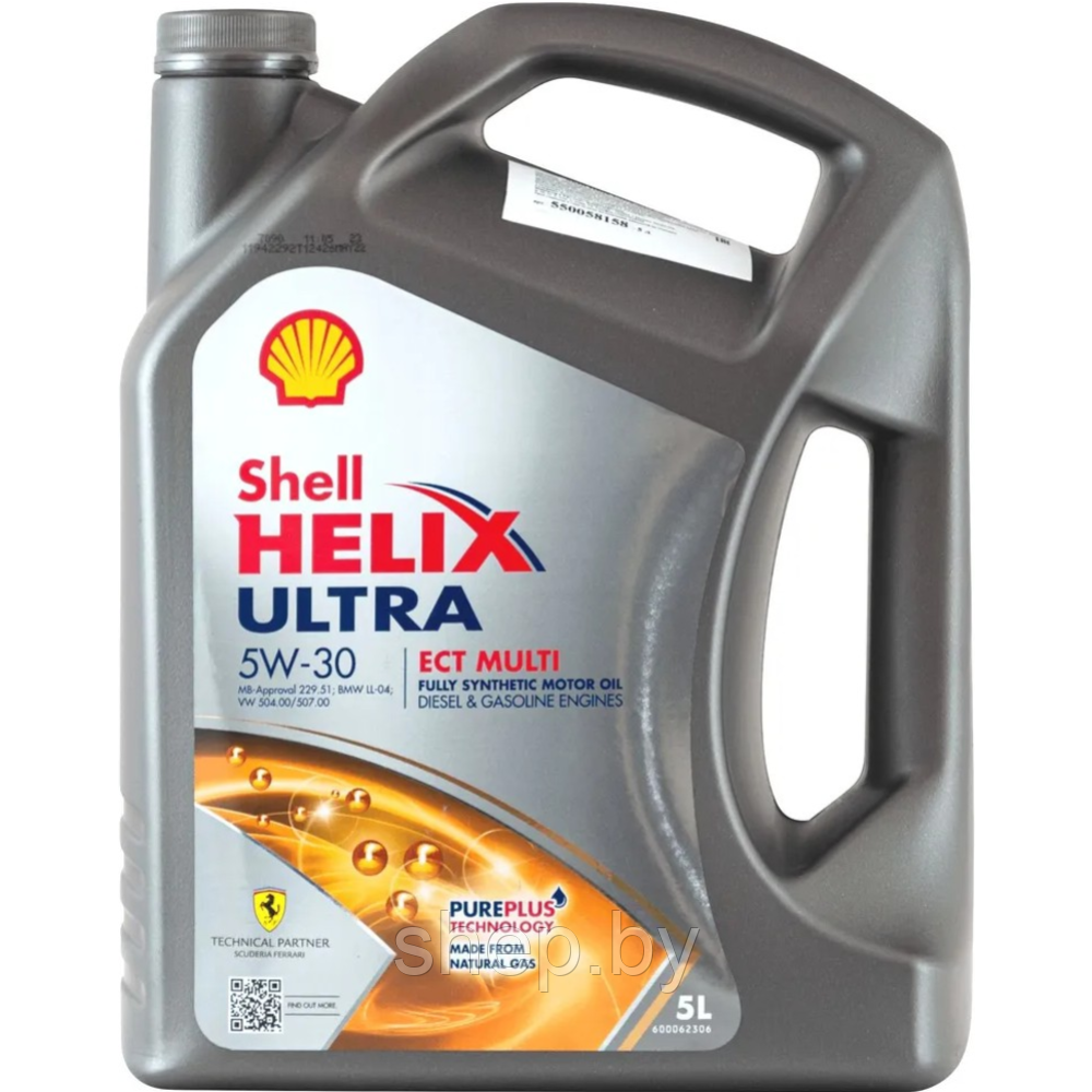 Моторное масло Shell Helix Ultra ECT MULTI 5W-30 5L - фото 1 - id-p208444862