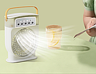 Мини кондиционер, вентилятор настольный, Air Cooler Fan c LED подсветкой, 3 скорости, увлажнитель, ночник, фото 7