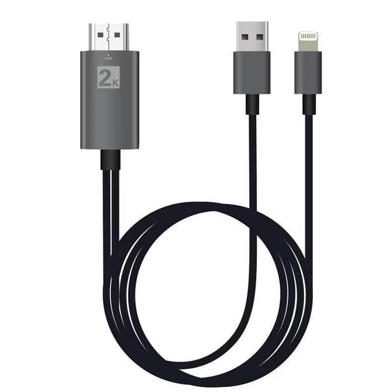 Кабель HDMI 2K - Lightning для подключения смартфона к телевизору, 1,8 метра 556367 - фото 1 - id-p208454552