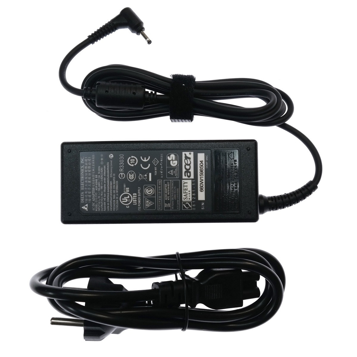Блок питания для ноутбука ACER 19V 3.42A 65W штекер 2PIN 3.0X1.1 Заменитель